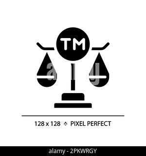 Intellectual property law pixel perfect RGB color icon Stock Vector