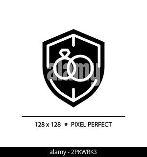 Family law pixel perfect RGB color icon Stock Vector