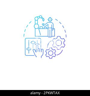 Adjust prior to changeover blue gradient concept icon Stock Vector
