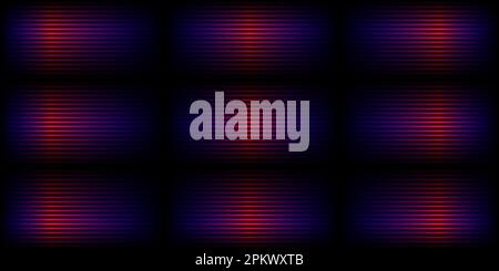 Abstract laser striped lined horizontal glowing background. Scan screen. Technological futuristic neon background with stripes. Vector illustration Stock Vector