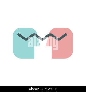 Coaching icon, life coach logo, mentor sign, abstract business icon. Vector illustration Stock Vector