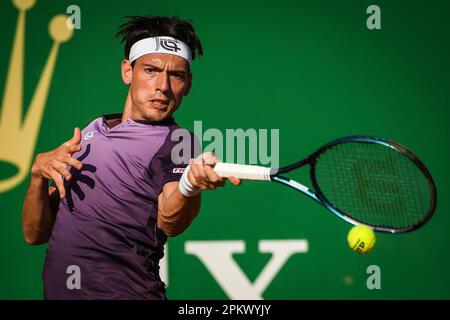 Roquebrune Cap Martin, France. 09th Apr, 2023. Marc-Andrea HUESLER of Swiss during the Rolex Monte-Carlo, ATP Masters 1000 tennis event on April 9, 2023 at Monte-Carlo Country Club in Roquebrune Cap Martin, France - Photo Matthieu Mirville/DPPI Credit: DPPI Media/Alamy Live News Stock Photo