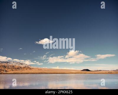 Brine pools for lithium mining. Stock Photo