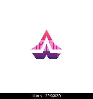 Letter A Logo Design. AW Logo vector Stock Vector