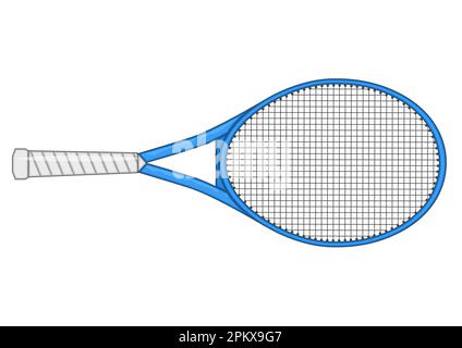New Tennis Racket Isolated on White Background Stock Vector