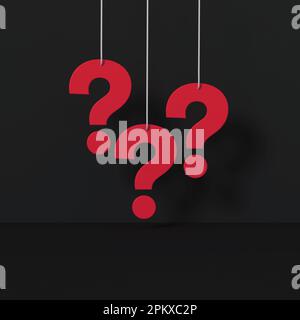 3d rendering of question marks Stock Photo - Alamy