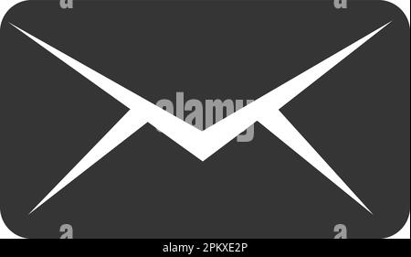 black mail icon on internet button Stock Vector
