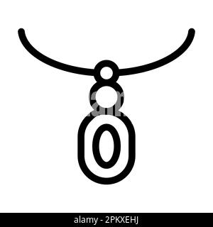 Jewelery Vector Thick Line Icon For Personal And Commercial Use. Stock Photo