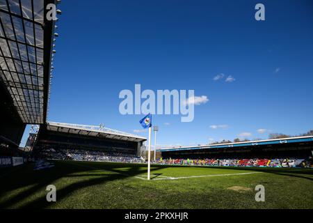 General view from the corner of the Jack Walker Stand during the Sky Bet Championship match at Ewood Park, Blackburn. Picture date: Friday April 7, 2023. Stock Photo