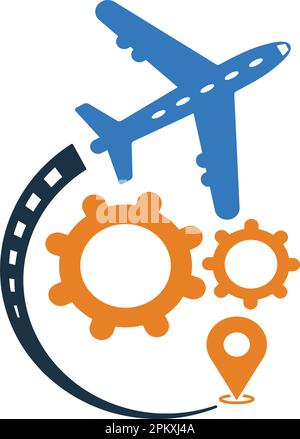 Airplane maintenance icon - Use for commercial purposes, print media, web or any type of design projects. Vector EPS file. Stock Vector