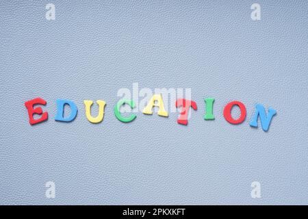 education word in colorful foam rubber letters Stock Photo