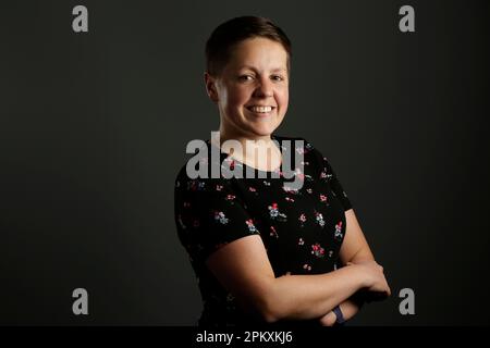 Headshot portrait of politician Kirsty Blackman, SNP MP Stock Photo