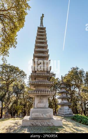 Part of the garden Bacalhoa Buddha eden  in Bombarral Portugal the biggest oriental garden in Europe Stock Photo