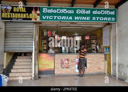 Wine shop, Colombo, Sri Lanka Stock Photo