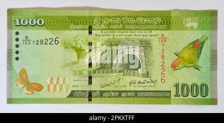 1000 rupees, banknote, Sri Lanka Stock Photo