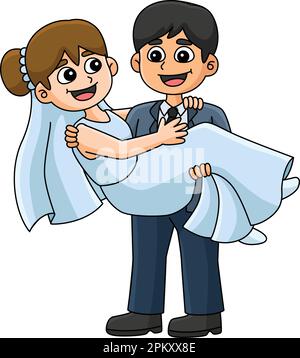 Wedding Bride Cartoon Colored Clipart Stock Vector Image & Art - Alamy