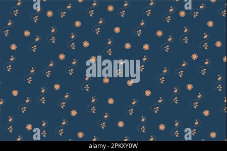 luxury seamless bandla pattern,seamless ready to print pattern design,color drak blue Stock Vector