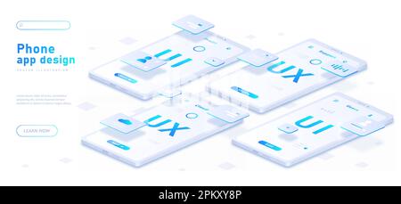 Phone app design Stock Vector