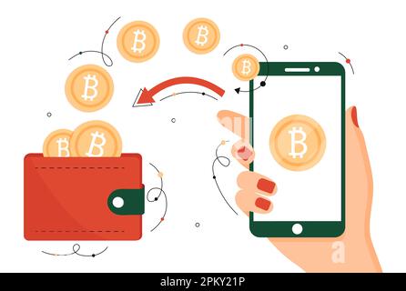 Bitcoin wallet concept Stock Vector