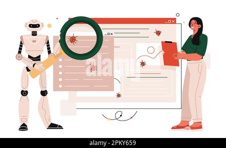 Robot error concept Stock Vector