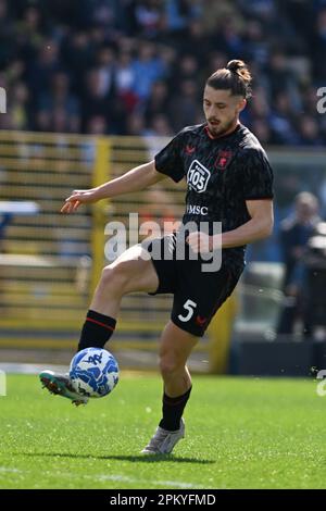 April 10, 2023, Como, Italy: Match ball during the Italian Serie B football  match between Como 1907 and Genoa CFC on 10 of Avril 2023 at stadio  Giuseppe Senigallia in Como, Italy.