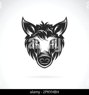 Vector of a boar head  design on white background. Easy editable layered vector illustration. Wild Animals. Stock Vector