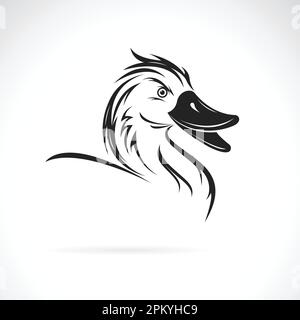 Vector of a duck head design on white background. Easy editable layered vector illustration. Birds. Wild Animals. Stock Vector