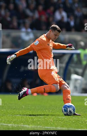 April 10, 2023, Como, Italy: Match ball during the Italian Serie B football  match between Como 1907 and Genoa CFC on 10 of Avril 2023 at stadio  Giuseppe Senigallia in Como, Italy.