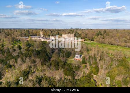 Aerial view of Cliveden House, Buckinghamshire, UK. Stock Photo