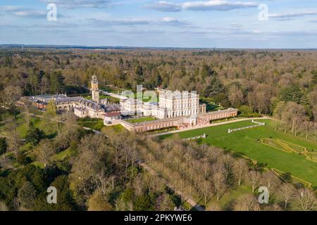 Aerial view of Cliveden House, Buckinghamshire, UK. Stock Photo