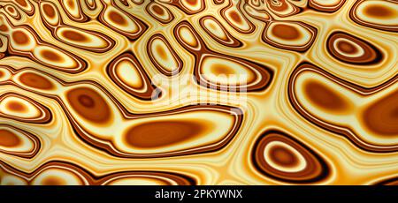Abstract orange and brown background of ornamental curve lines background Stock Photo