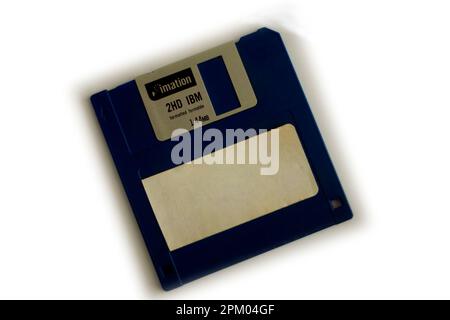 Old floppy disk storage device Stock Photo