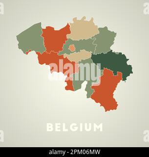 Brussels Belgium Map in Black and White Color. Vector Illustration ...