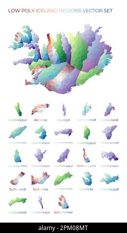 Geometric Map of Iceland Vector Illustration Stock Vector Image & Art ...