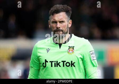 Wrexham, UK. 10th Apr, 2023. Ben Foster of Wrexham during the Vanarama National League match, Wrexham vs Notts County at the Racecourse Ground, Wrexham, United Kingdom, on Monday 10th April 2023  (Photo by Phil Bryan/Alamy Live News) Credit: Philip Bryan/Alamy Live News Stock Photo