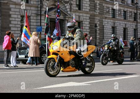 London, UK. 07 Apr 2023. Rolling Thunder UK organized a Ride of Respect for HM Queen Elizabeth II. © Waldemar Sikora Stock Photo