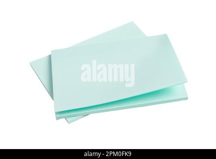 Several sticky notes, memo paper, sticker isolated on white. Stock Photo