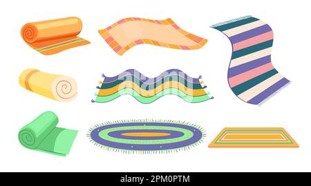 Carpet set for floor decoration Stock Vector