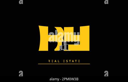 Real Estate letters Initials Monogram logo KY , YK Stock Vector