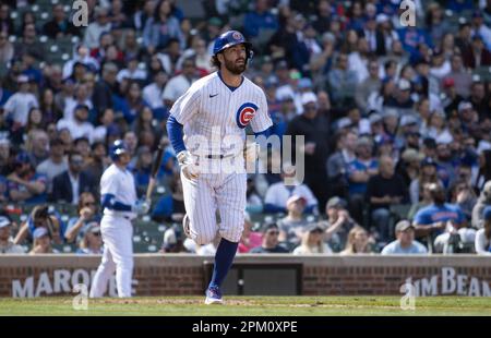 Shortstop Dansby Swanson of the Chicago Cubs poses for his first