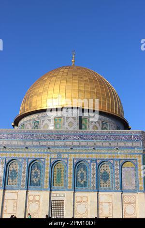 Dome of the rock, Golden Dome from Masjid Al Aqsa, QUDS Stock Photo