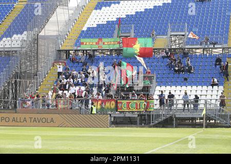 Brescia, Italy. 10th Apr, 2023. Ternana fans show their supportduring Brescia FC vs Ternana Calcio, 32Â° Serie BKT 2022-23 game at Mario Rigamonti stadium in Brescia, Italy, on April 10, 2023. Credit: Independent Photo Agency/Alamy Live News Stock Photo