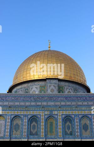 Dome of the rock, Golden Dome from Masjid Al Aqsa, QUDS Stock Photo