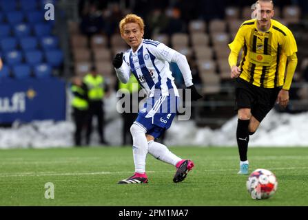 Helsinki, Finland. 5th Apr, 2023. Atomu Tanaka (HJK), April 5, 2023 - Football/Soccer : 2023 Veikkausliiga match between HJK Helsinki - FC Honka at Bolt Arena in Helsinki, Finland. Credit: Juha Tamminen/AFLO/Alamy Live News Stock Photo