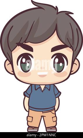 Boy profile cartoon avatar kawaii anime cute illustration clip art  character chibi manga comic 23981703 Vector Art at Vecteezy