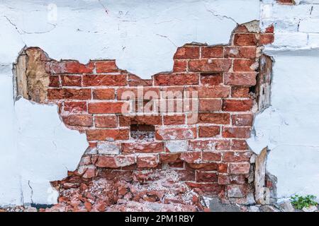 Orange wall with classic rustication pattern, classical architecture ...