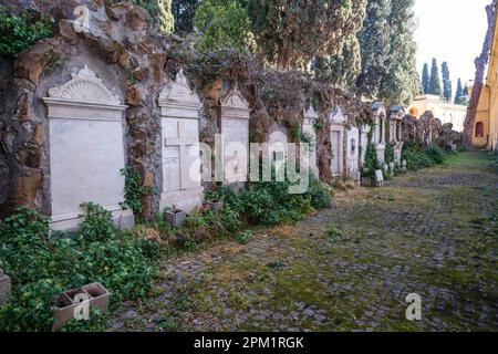 Rome, Italy. 10th Apr, 2023. Various Graves in the monumental cemetery of Verano in Rome. Popularly known as 'Summer Cemetery', is a cemetery in Rome. It owes the name 'Verano' to the ancient field of the Verani, dating from the times of the Roman Republic, built during the Napoleonic era of 1805. (Photo by Atilano Garcia/SOPA Images/Sipa USA) Credit: Sipa USA/Alamy Live News Stock Photo