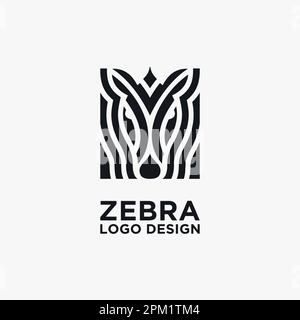 Creative zebra logo design Stock Vector