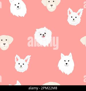 Dog pattern Geometric style seamless pattern. hand drawing Stock Vector