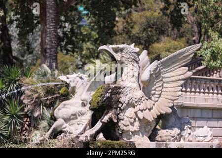 Detail of the Fountain designed by Josep Fontserè inside The Parc de la Ciutadella, Citadel Park, in Ciutat Vella Neighborhood in Barcelona, Catalonia Stock Photo